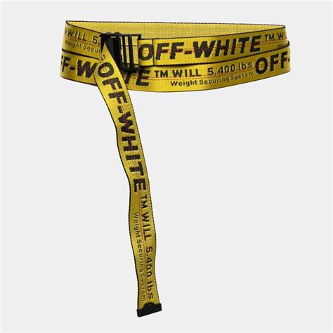 Off White Yellow Black Nylon Industrial Belt Cm Off White The