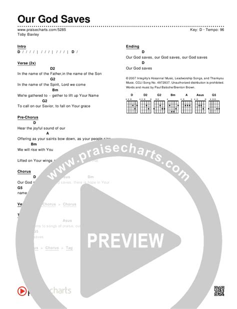 Our God Saves Chords Pdf Toby Baxley Praisecharts