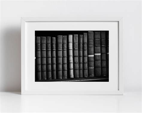 Bookshelf Black and White Print Library Wall Art Trinity College Dublin ...