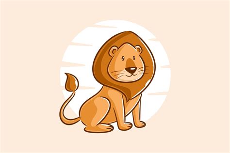 Cute Baby Lion Outline Drawing Graphic By Wawadzgn · Creative Fabrica