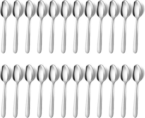 Hunnycook Cuillères à dessert 24 pièces Set de cuillères en acier