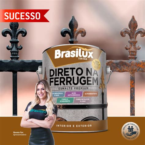 BRASILUX ESMALTE SECAGEM RAPIDA DIRETO NA FERRUGEM BRANCO BRILHANTE 3