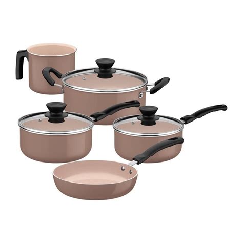 Panela Revestimento Ceramico Tramontina - Jogo de Panelas 5 Pcs Évora Revestimento Cerâmico Tramontina ...