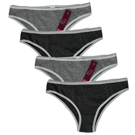 Kit 4 Calcinhas Feminina Lingerie Tanga Tradicional Estampada Várias