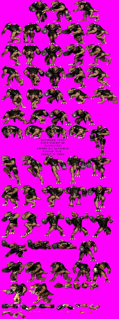 The Spriters Resource Full Sheet View Duke Nukem 3d Enforcer