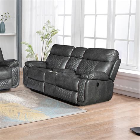 Red Barrel Studio® Azam 73 Faux Leather Pillow Top Arms Reclining