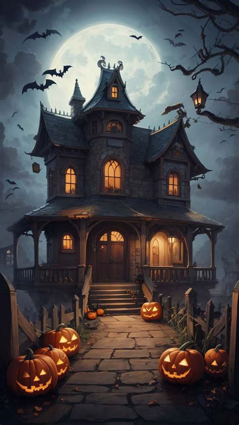 Halloween House Iphone Wallpaper 4k Iphone Wallpapers