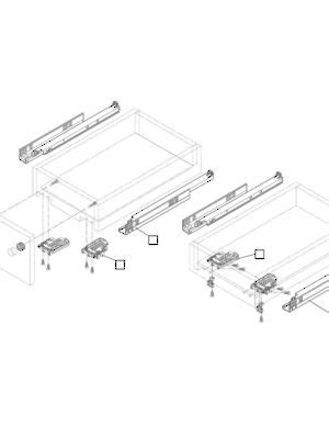 Tandem H Full Extension Concealed Undermount Slide With Blumotion