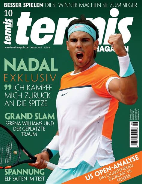 Rafael Nadal Graces The Cover Of October 2015 Issue Of Tennis Magazine