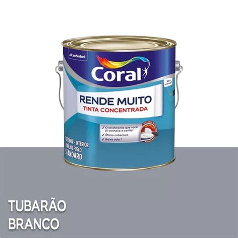 Tinta Acr Lica Coral Rende Muito Standard Fosco Litros Cor Tubarao