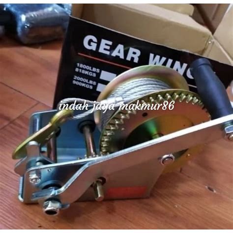 Jual Handwinch Alat Derek Manual Lbs Ton Sling Meter Gear