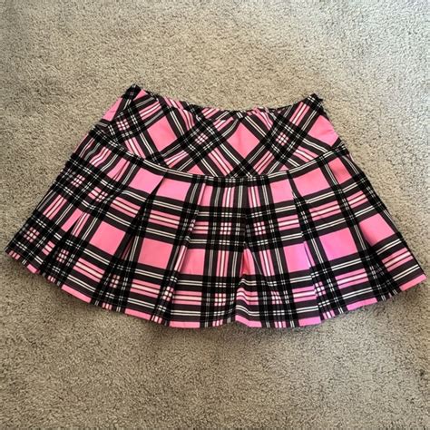 Shein Skirts Plaid Pleated Mini Skirt Poshmark