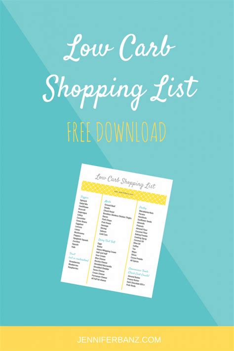 Keto Shopping List Free Download • Low Carb With Jennifer