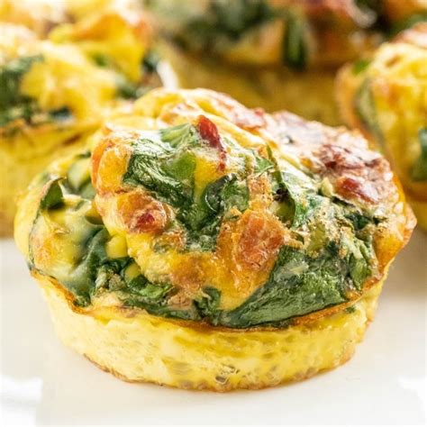 Einfache Low Carb Bacon Spinat Ei Muffins Koch Keto Rezept