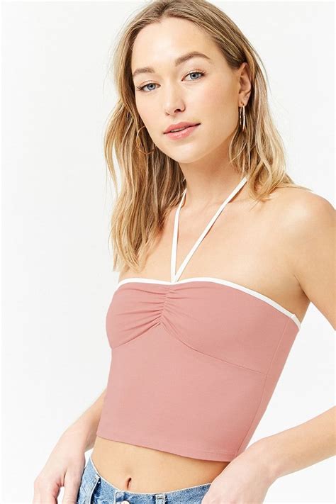 Ruched Halter Crop Top Forever 21 Crop Tops Tops Forever21 Tops