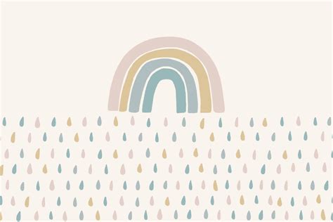 Cute Pastel Rainbow Wallpaper Mural | Hovia