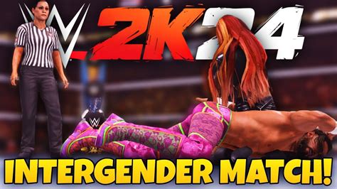 WWE 2K24 INTERGENDER Matches Are Here Full Tutorial YouTube