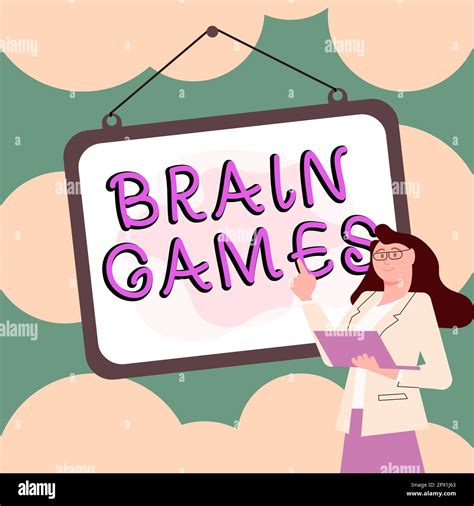 Hand Writing Sign Brain Games Business Showcase Psychological Tactic