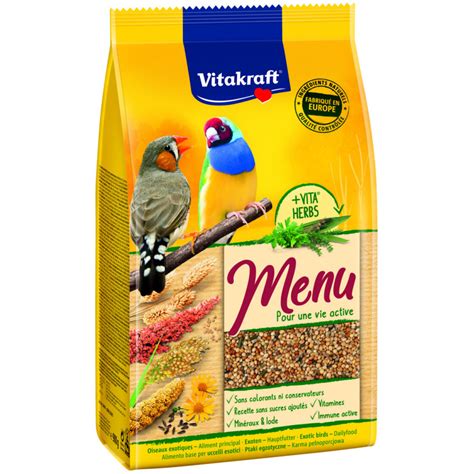 Vitakraft Menu Alimentation complète pour oiseaux Exotiques 900 g