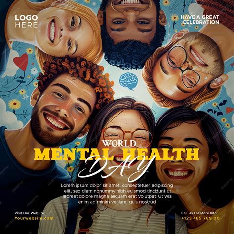 Premium PSD | World mental health day social media instagram post template