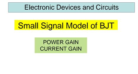 Solution Edc Small Signal Model Of Bjt 1 Studypool