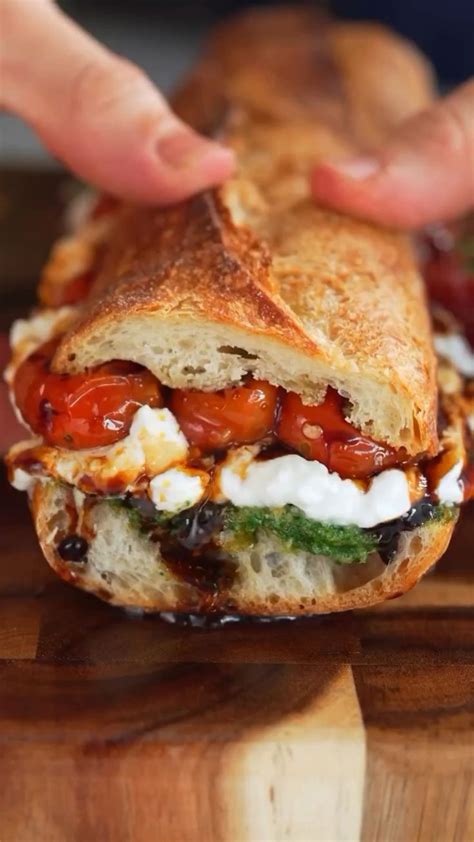 Yarin Shachagi On Instagram Burrata Caprese Sandwich With Cherry