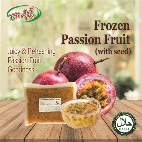 Braspro Frozen Passion Fruit Pulp With Seed PM 1ST FOR OUTSTATION