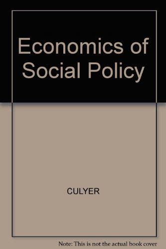 『economics Of Social Policy』｜感想・レビュー 読書メーター