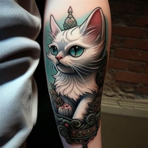 62 White Cat Tattoo Ideas - TattooClue.com