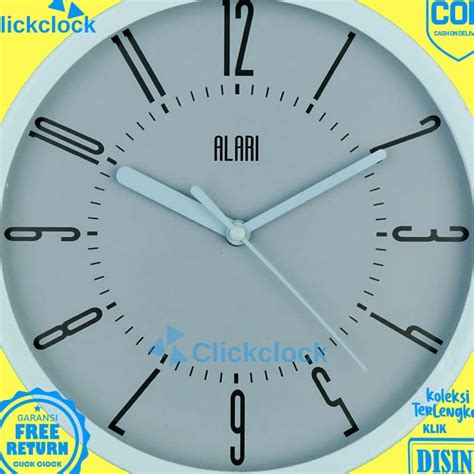 Jual Promo Jam Dinding Quartz Minimalis AbuAbu Alari AL1155 Besar