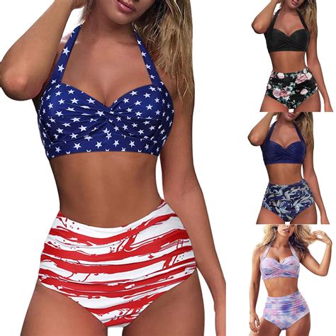 Idall Bikini Sets Bathing Suit Women Vintage Swimsuit Two Piece Retro