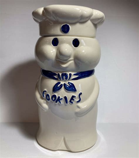 Pillsbury Doughboy Ceramic Advertising Collectible Cookie Jar Vintage 1973 Ebay Collectible