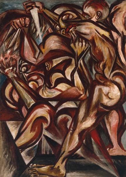 Untitled Naked Man With Knife Jackson Pollock