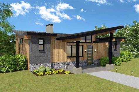 Single Story 4 Bedroom Modern Home Designed With A Rear Sloping Lot In