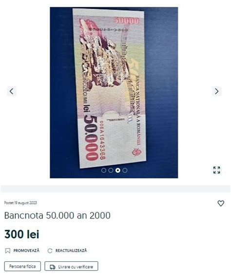 Tu Mai Ai A A Ceva Acas La Ce Pre Se Vinde O Bancnot De De