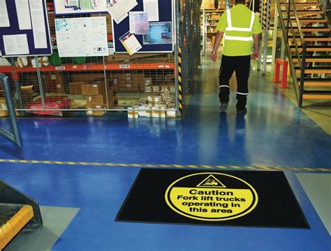 Caution Fork Lift Trucks Highly Visible Mats Seton