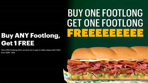 Subway Offers Bogo Free Footlong Through January 23 2024 Food Senpai