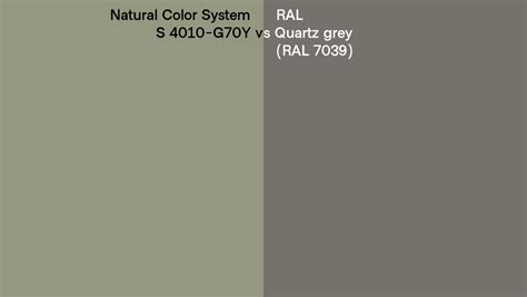 Natural Color System S 4010 G70y Vs Ral Quartz Grey Ral 7039 Side By