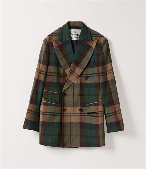 VIVIENNE WESTWOOD Green Tartan Double Breasted Jacket