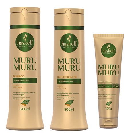 Kit Murumuru Haskell Shampoo E Condicionador Ml Leave In Polpa Em