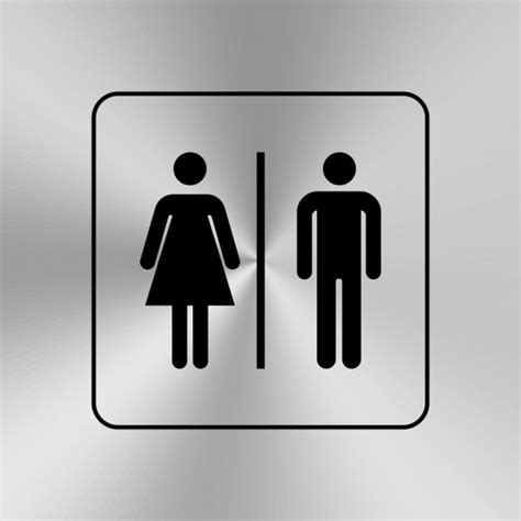 Wc Toilet Door Plate Icons Set Men And Women Wc Sign For Restroom