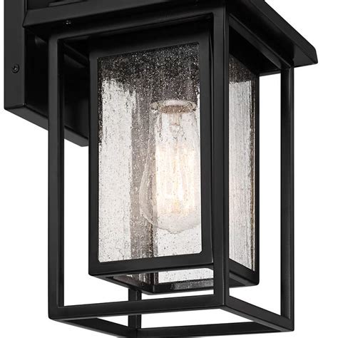 John Timberland Cecile 15 1 4 Black Box Lantern Outdoor Wall Light 2344c Lamps Plus