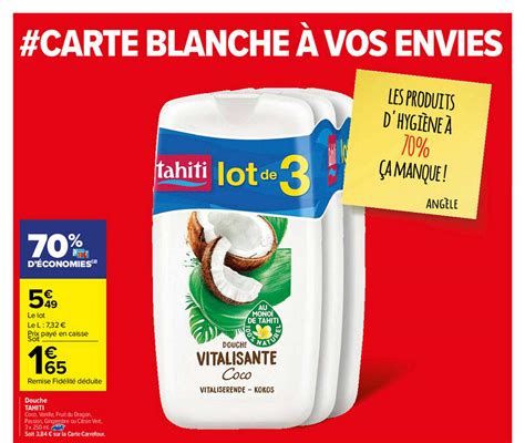 Offre Douche Tahiti Chez Carrefour Market