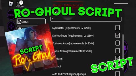 DOUJ2 Ro Ghoul Script Hack GUI Auto Farm Auto Train Insta Kill