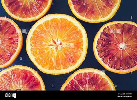 Sliced Blood Oranges Texture Citrus Background Cut Ripe Juicy