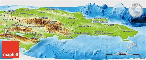 Physical Panoramic Map Of Dominican Republic Dominican Republic Map