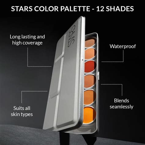 12 Shades Color Palette | Album design, Color palette, Makeup palette