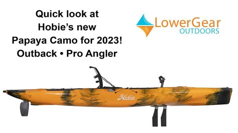 Hobie New Papaya Camo Color Outback Pro Angler YouTube