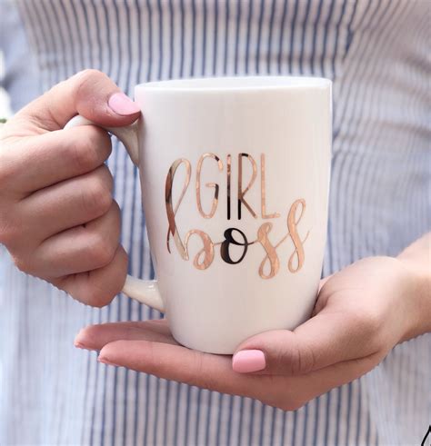 Girl Boss Mug Rose Gold Boss Lady Mug Best Friend T Idea Etsy