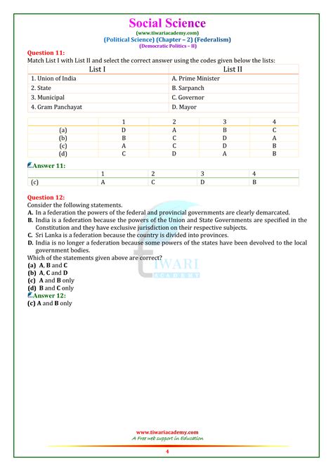 Ncert Solutions For Class Civics Chapter Political Science Pdf